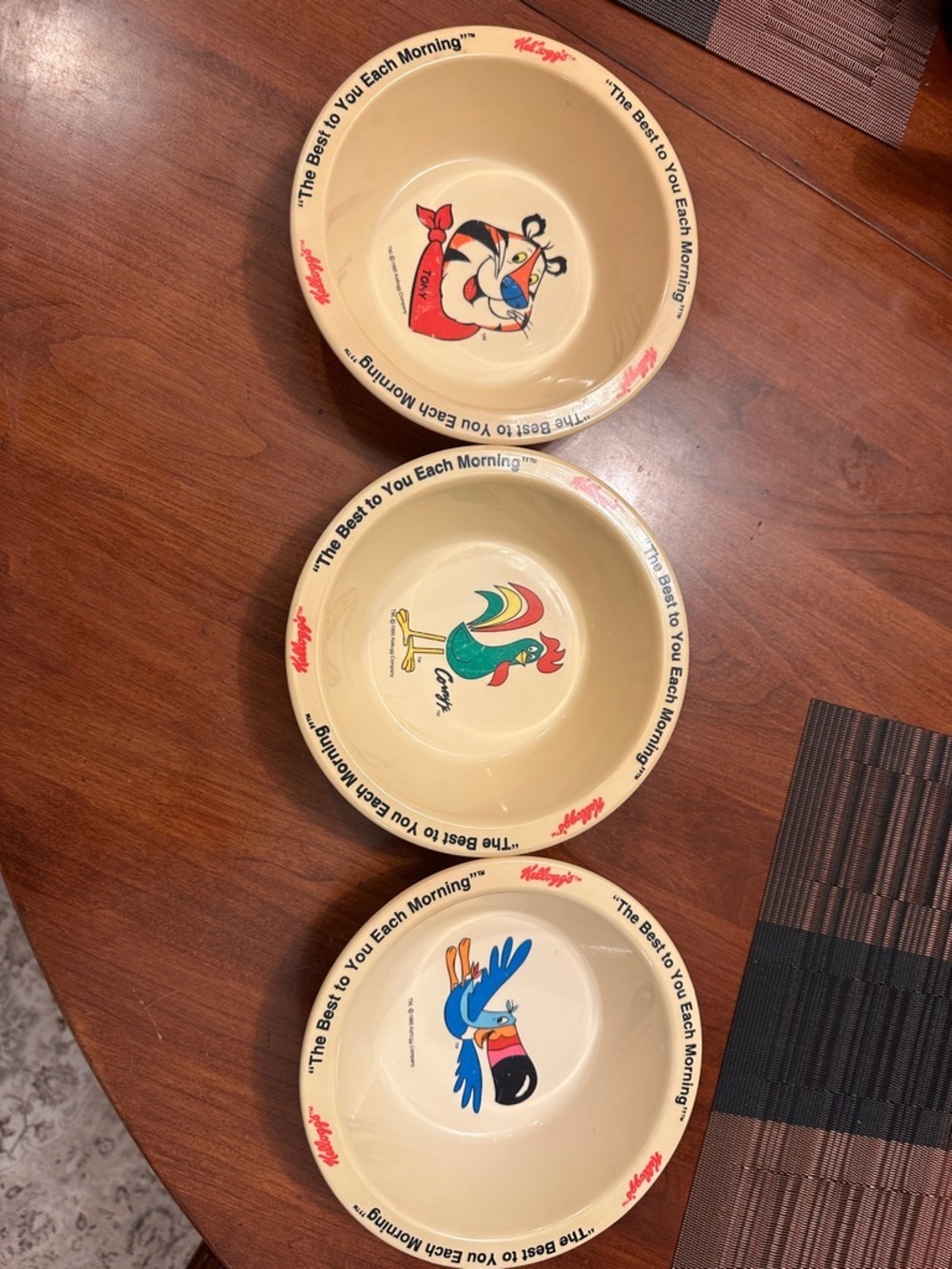 Kellogg's Retro Cereal Bowls with Toucan Tony, Cornelius & Tony the Tiger